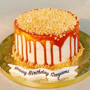 Salted caramel buttercream cake